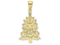 FJC Finejewelers 10k Yellow Gold Polished Christmas Tree Charm