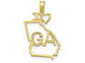 FJC Finejewelers 10k Yellow Gold Solid Georgia State Charm