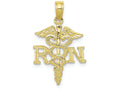 FJC Finejewelers 10k Yellow Gold Rn Caduceus Charm