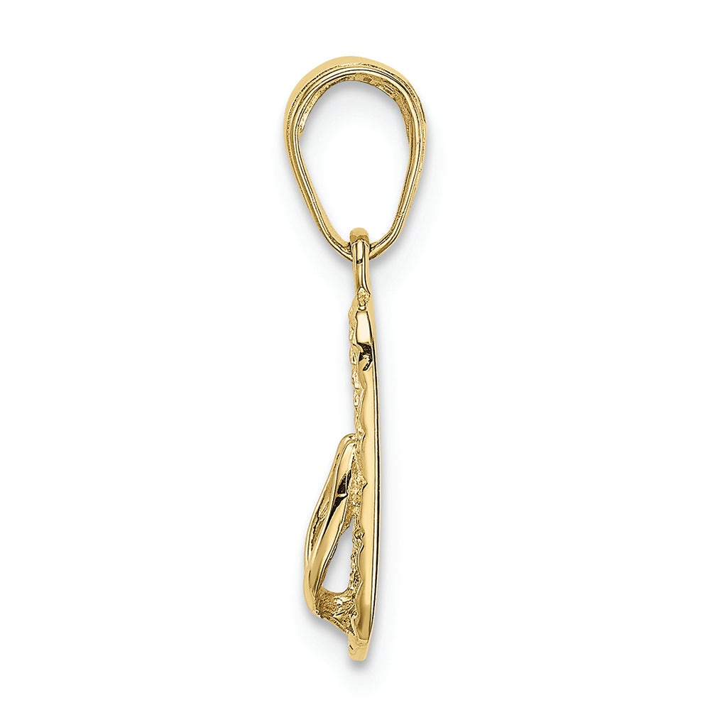 FJC Finejewelers 10k Yellow Gold 3d Hawaii Flip-flop Charm