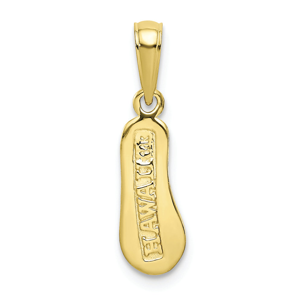 FJC Finejewelers 10k Yellow Gold 3d Hawaii Flip-flop Charm