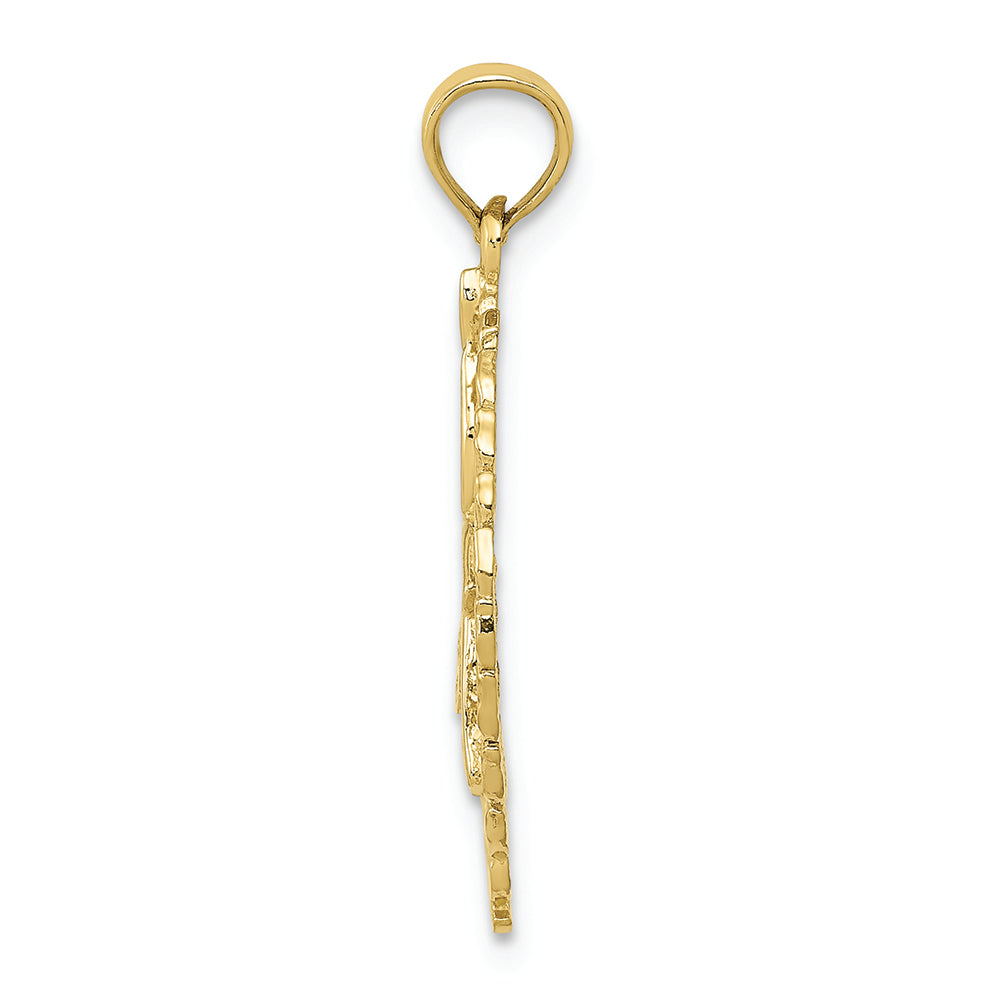 FJC Finejewelers 10k Yellow Gold Solid Polished Framed Gymnast Charm