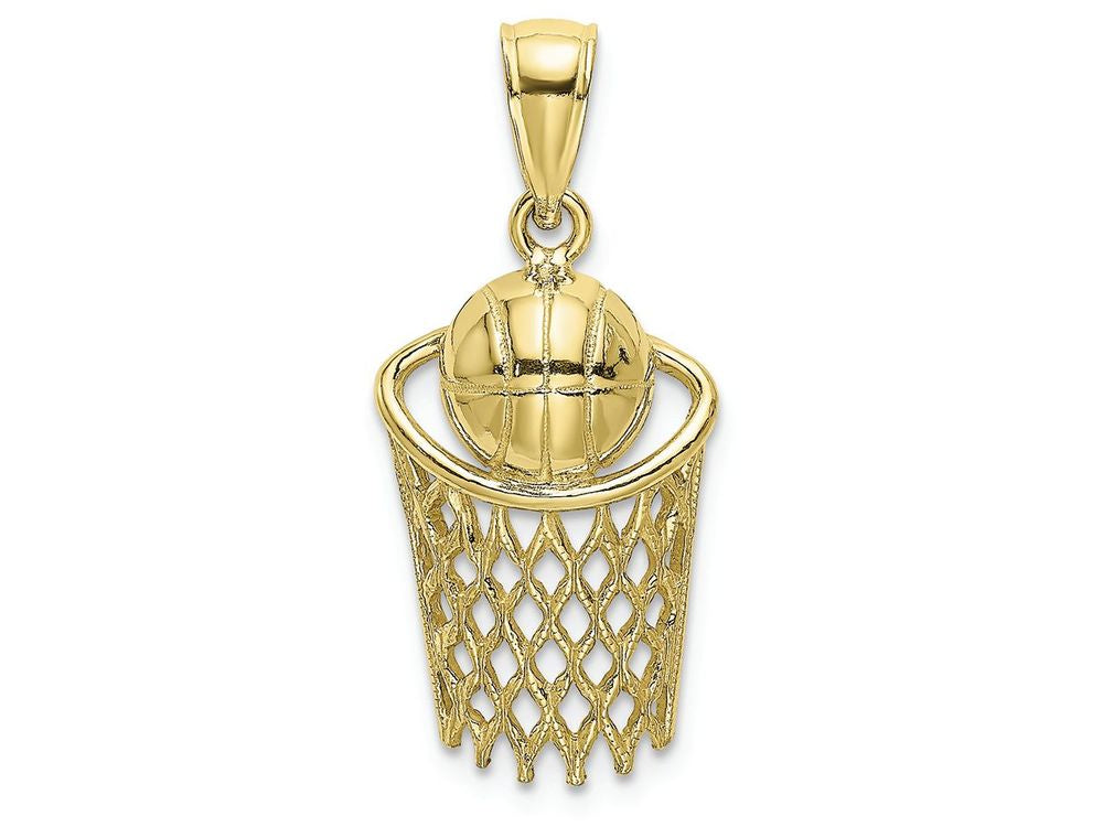 FJC Finejewelers 10k Yellow Gold Polished Basketball Net Charm