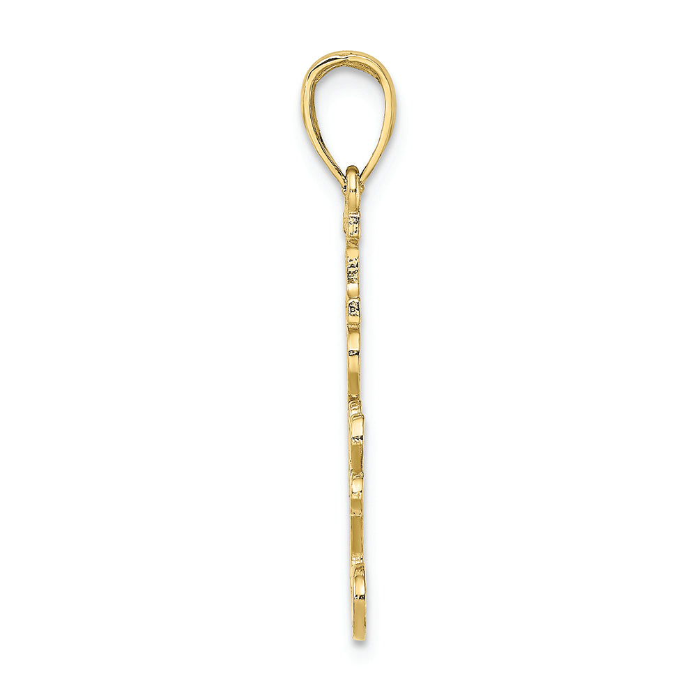 FJC Finejewelers 10k Yellow Gold Textured I Love You Charm