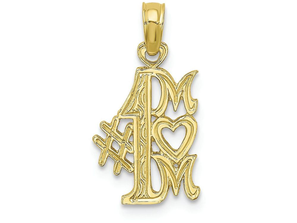 FJC Finejewelers 10k Yellow Gold #1 Mom Charm