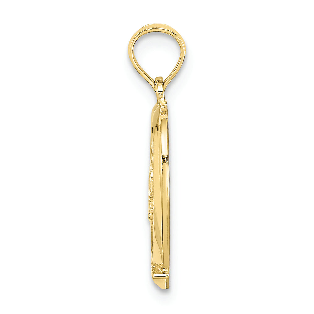 FJC Finejewelers 10k Yellow Gold #1 Mom In Heart Charm