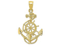 FJC Finejewelers 10k Yellow Gold Anchor And Wheel Charm