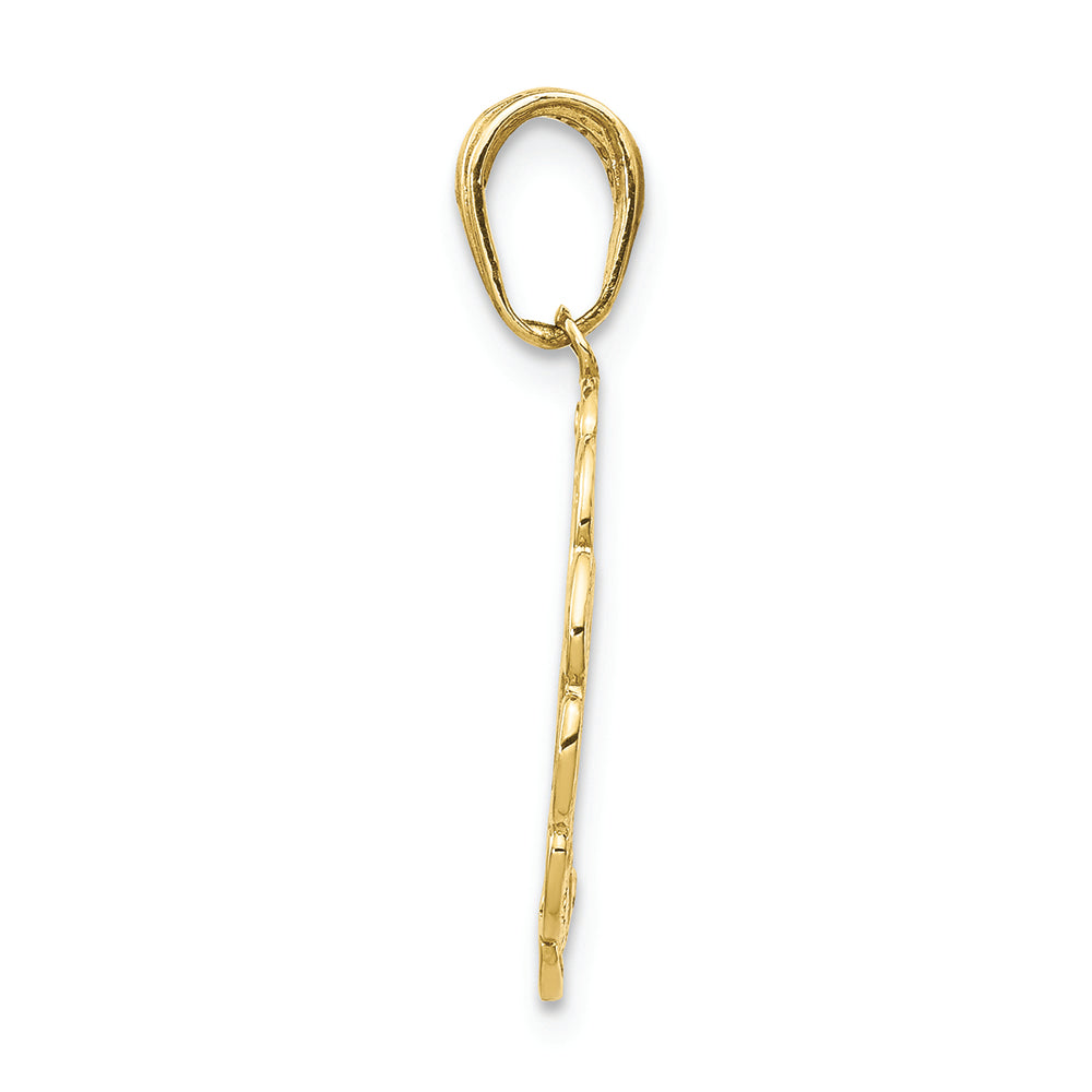 FJC Finejewelers 10k Yellow Gold Hummingbird with Flower In Frame Charm