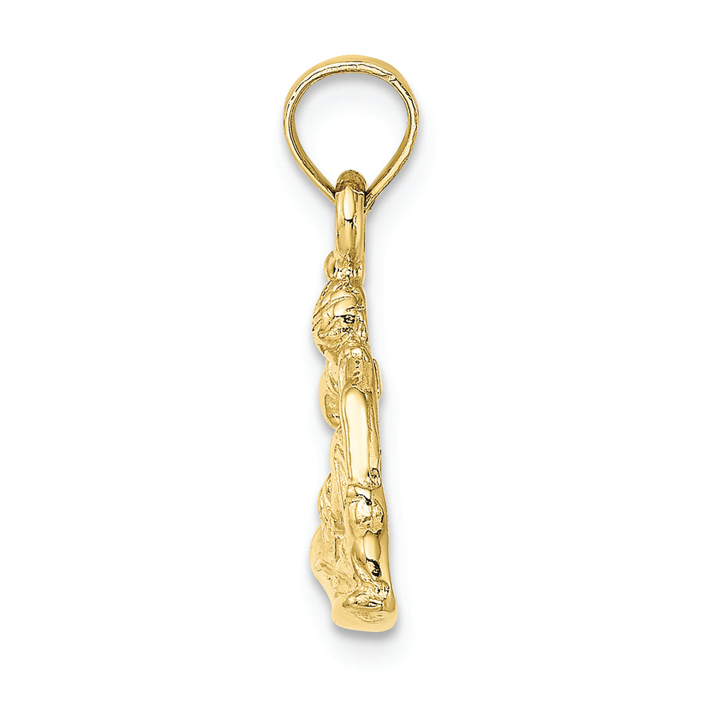 FJC Finejewelers 10k Yellow Gold Snowboarder Charm