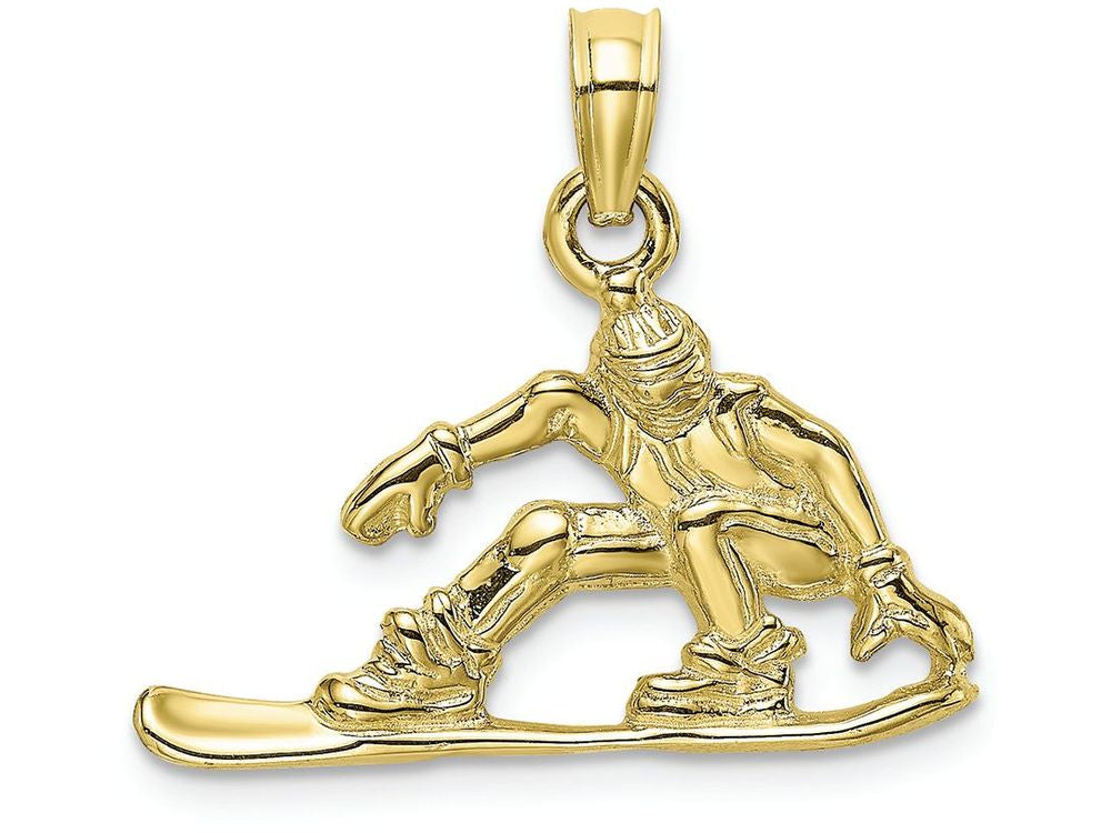 FJC Finejewelers 10k Yellow Gold Snowboarder Charm