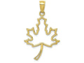 FJC Finejewelers 10k Yellow Gold Maple Leaf Charmcut-out