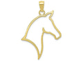 FJC Finejewelers 10k Yellow Gold Horse Head Profile Charm