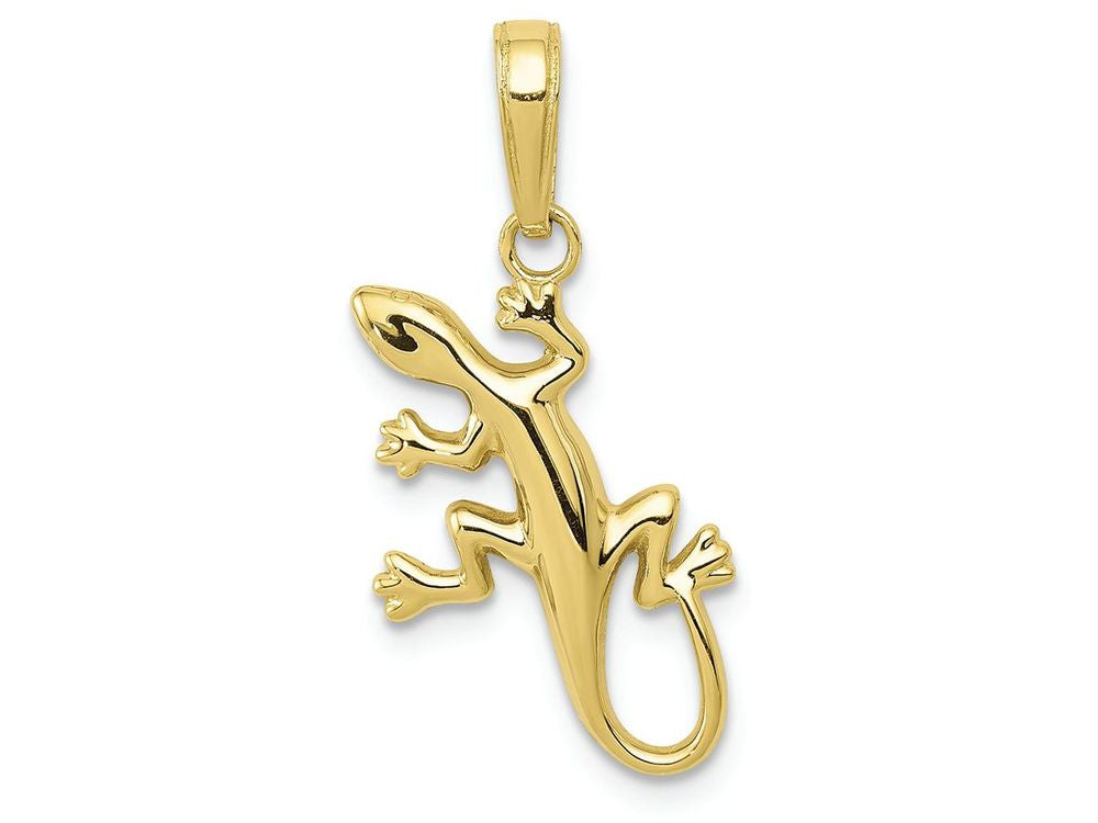 FJC Finejewelers 10k Yellow Gold Mini Gecko Charm Polish