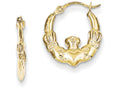 FJC Finejewelers 10k Claddagh Hollow Hoop Earrings