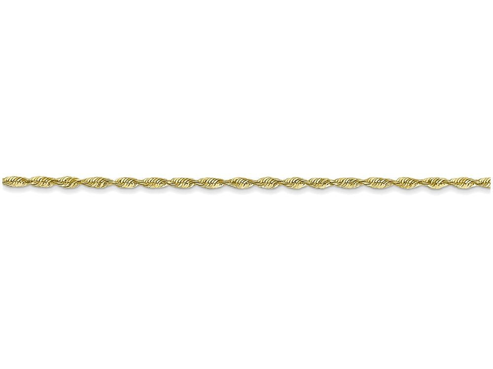 FJC Finejewelers 7 Inch 10k 1.5mm bright-cut Extra-lite Rope Chain Bracelet