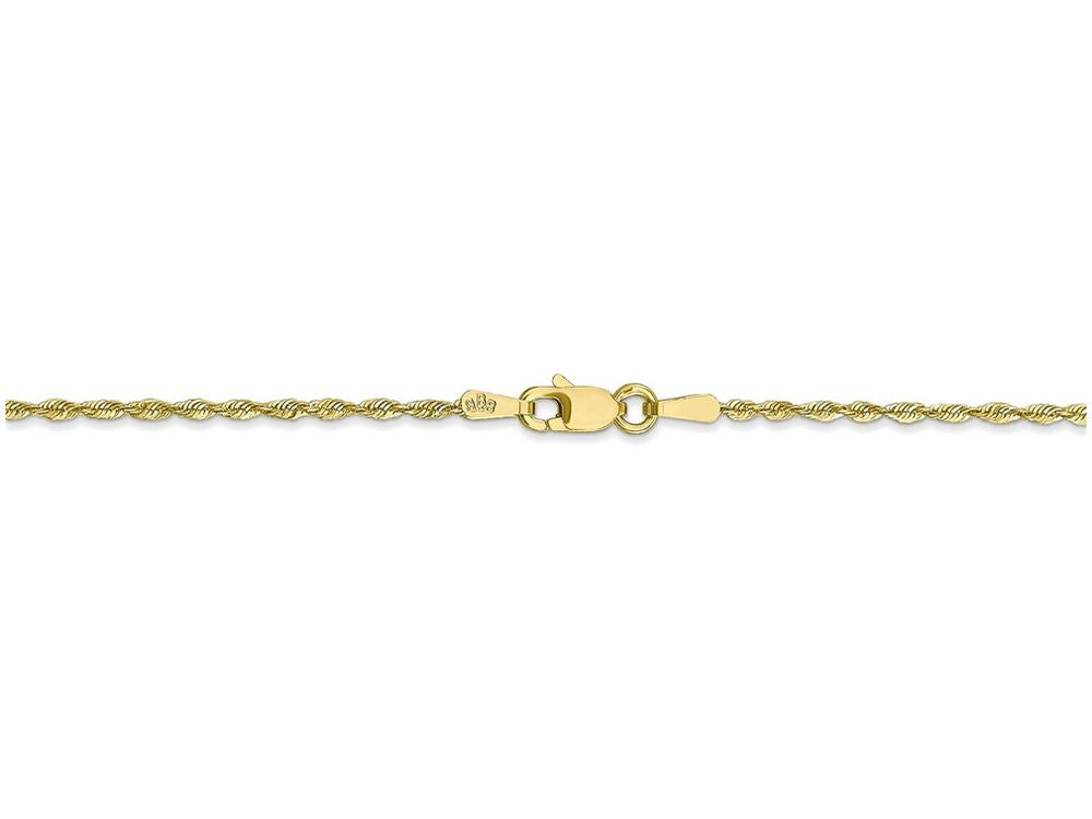 FJC Finejewelers 9 Inch 10k 1.5mm bright-cut Extra-lite Rope Chain Ankle Bracelet