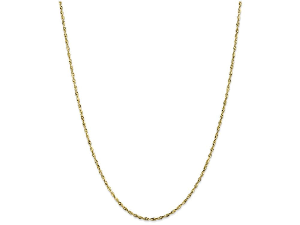 FJC Finejewelers 8 Inch 10k 1.8mm bright-cut Extra-lite Rope Chain Bracelet