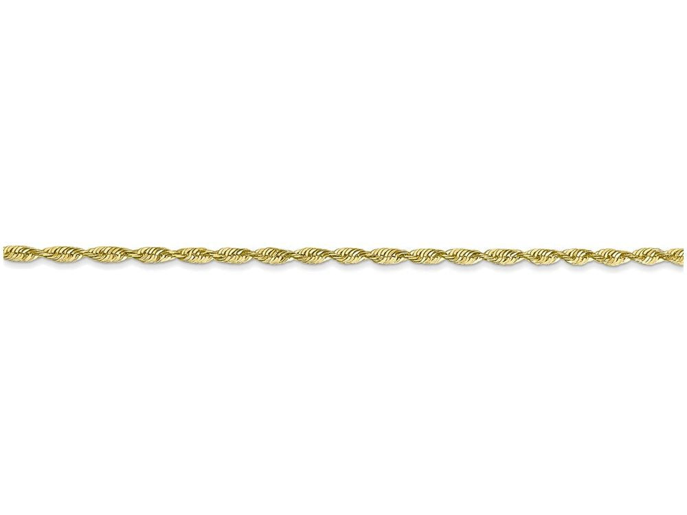 FJC Finejewelers 9 Inch 10k 1.8mm bright-cut Extra-lite Rope Chain Ankle Bracelet