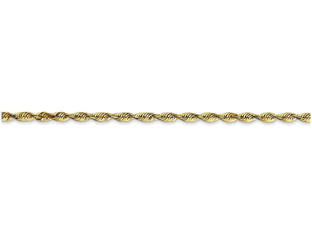 FJC Finejewelers 7 Inch 10k 2.25mm bright-cut Extra-lite Rope Chain Bracelet