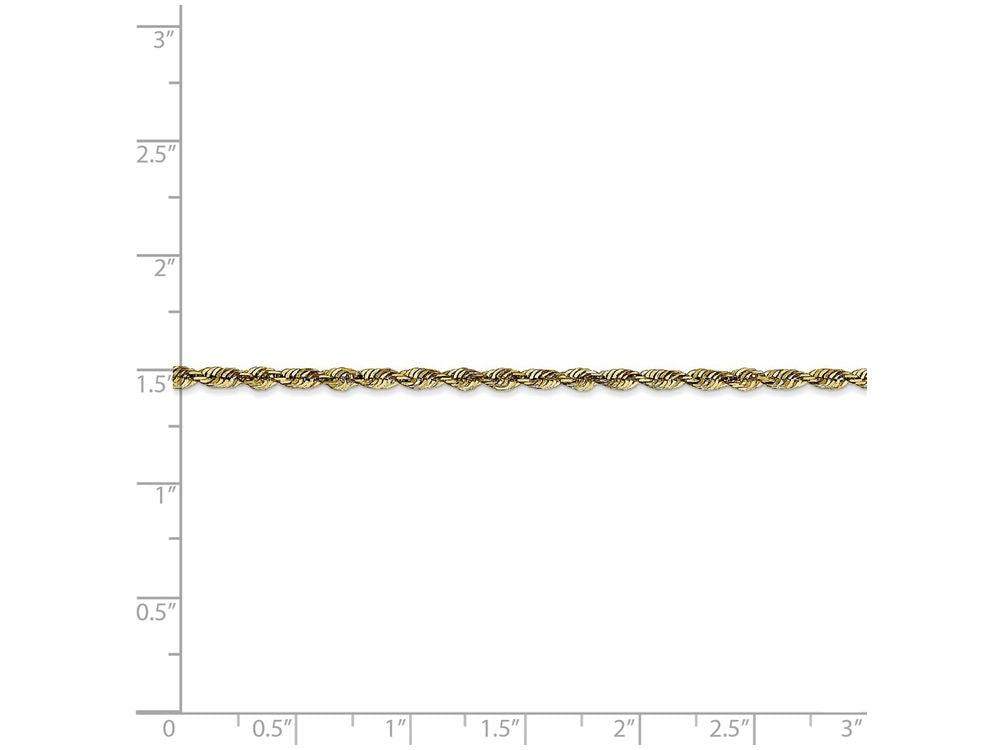 FJC Finejewelers 20 Inch 10k 2.55mm bright-cut Extra-lite Rope Chain Necklace