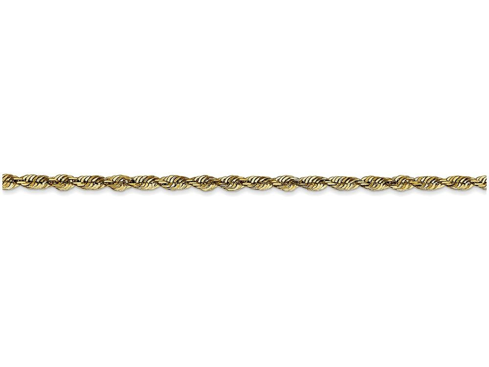 FJC Finejewelers 24 Inch 10k 2.55mm bright-cut Extra-lite Rope Chain Necklace