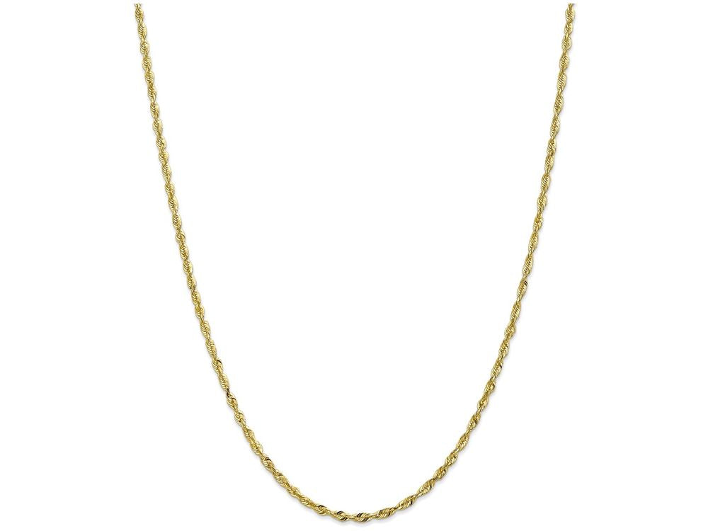 FJC Finejewelers 24 Inch 10k 2.55mm bright-cut Extra-lite Rope Chain Necklace