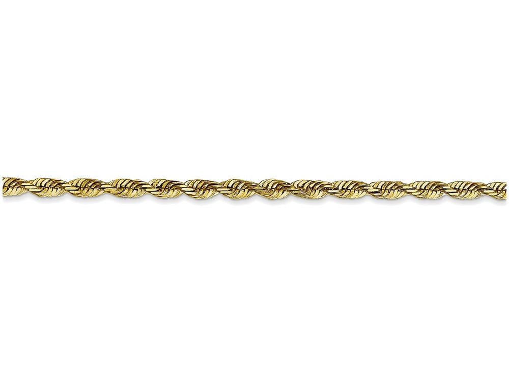 FJC Finejewelers 18 Inch 10k 2.75mm bright-cut Extra-lite Rope Chain Necklace