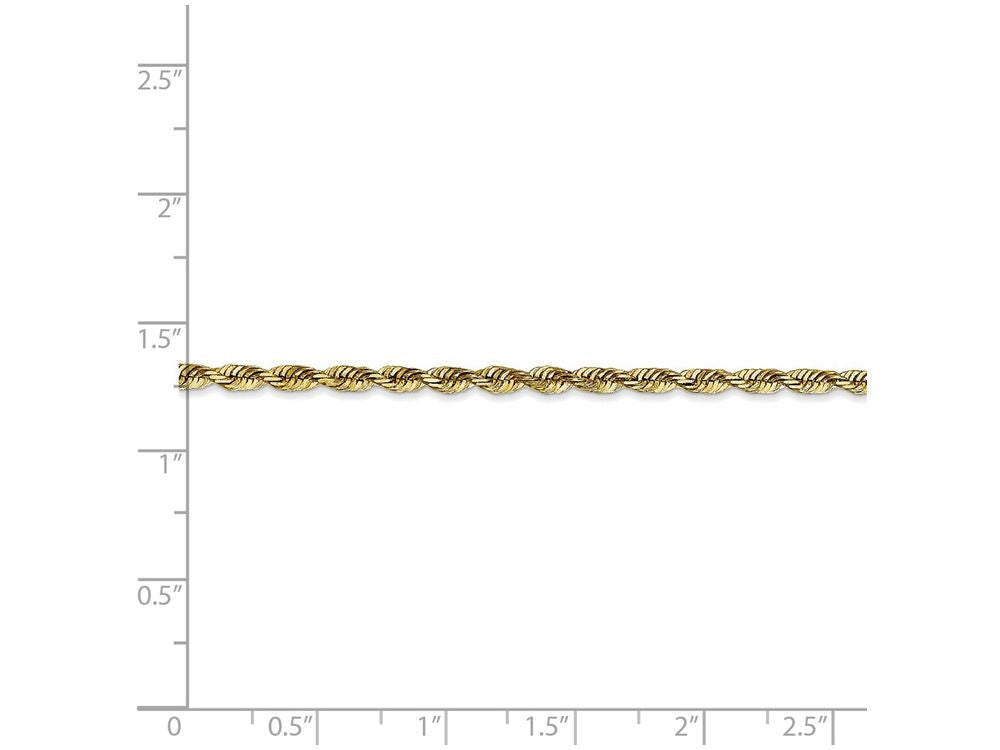 FJC Finejewelers 18 Inch 10k 2.75mm bright-cut Extra-lite Rope Chain Necklace
