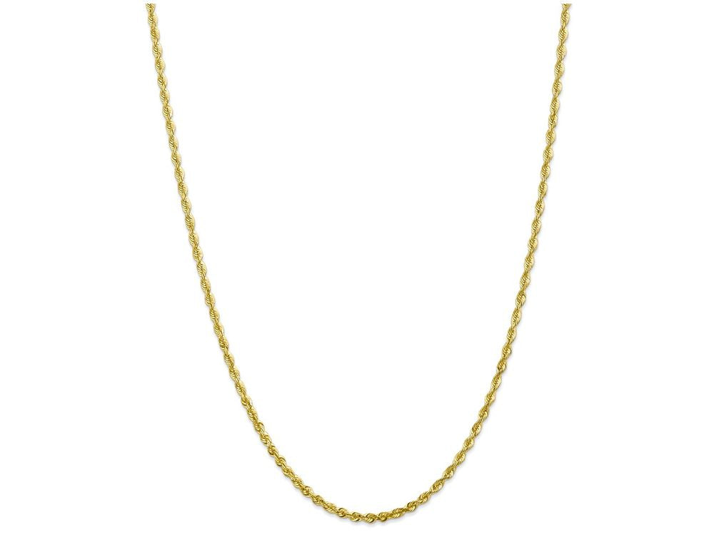 FJC Finejewelers 24 Inch 10k 2.75mm bright-cut Extra-lite Rope Chain Necklace