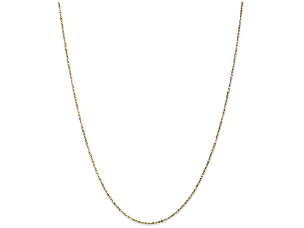 FJC Finejewelers 22 Inch 10k 1.0mm Machine Made bright-cut Rope Chain Necklace