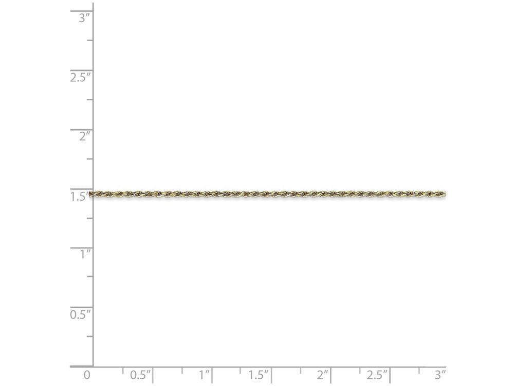 FJC Finejewelers 24 Inch 10k 1.0mm Machine Made bright-cut Rope Chain Necklace