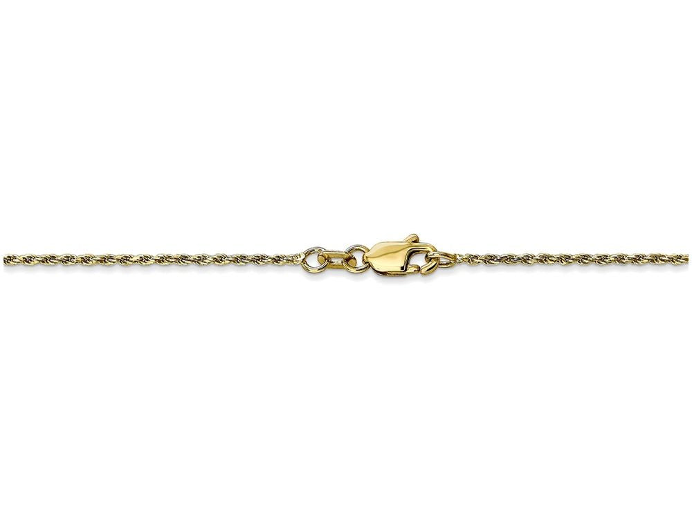 FJC Finejewelers 8 Inch 10k 1.0mm Machine Made bright-cut Rope Chain Bracelet