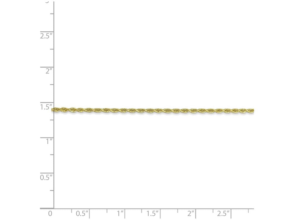 FJC Finejewelers 24 Inch 10k 1.75mm Handmade bright-cut Rope Chain Necklace