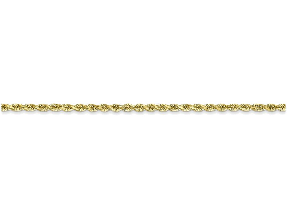 FJC Finejewelers 18 Inch 10k 2mm Handmade bright-cut Rope Chain Necklace