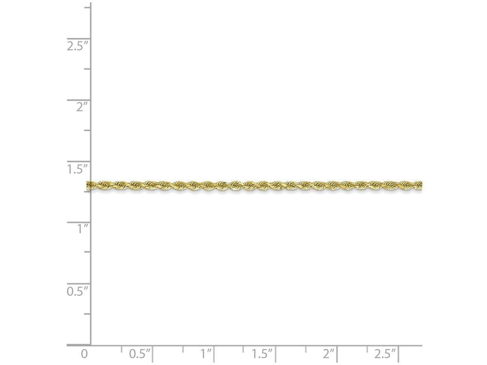 FJC Finejewelers 24 Inch 10k 2mm Handmade bright-cut Rope Chain Necklace
