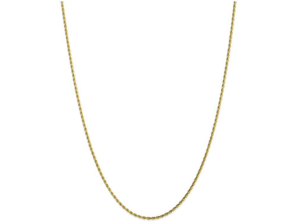 FJC Finejewelers 24 Inch 10k 2mm Handmade bright-cut Rope Chain Necklace