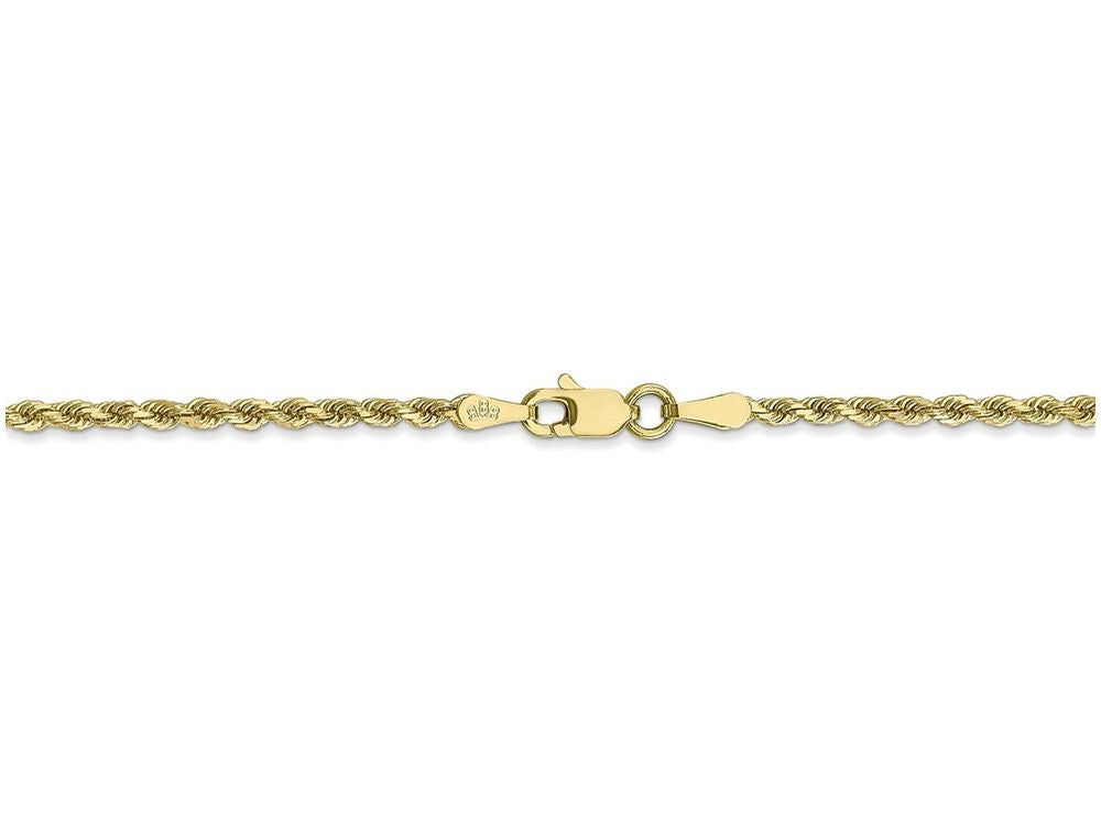 FJC Finejewelers 16 Inch 10k 2.25mm Handmade bright-cut Rope Chain Necklace