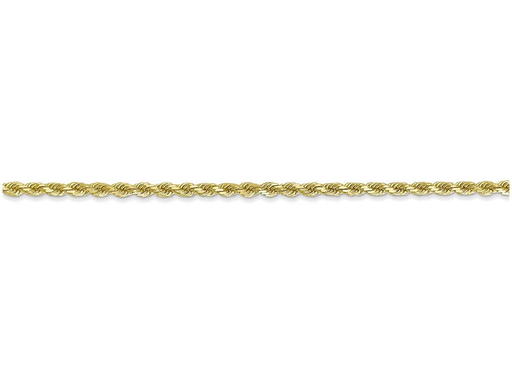 FJC Finejewelers 7 Inch 10k 2.25mm Handmade bright-cut Rope Chain Bracelet