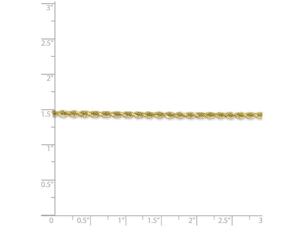 FJC Finejewelers 30 Inch 10k 2.5mm Handmade bright-cut Rope Chain Necklace