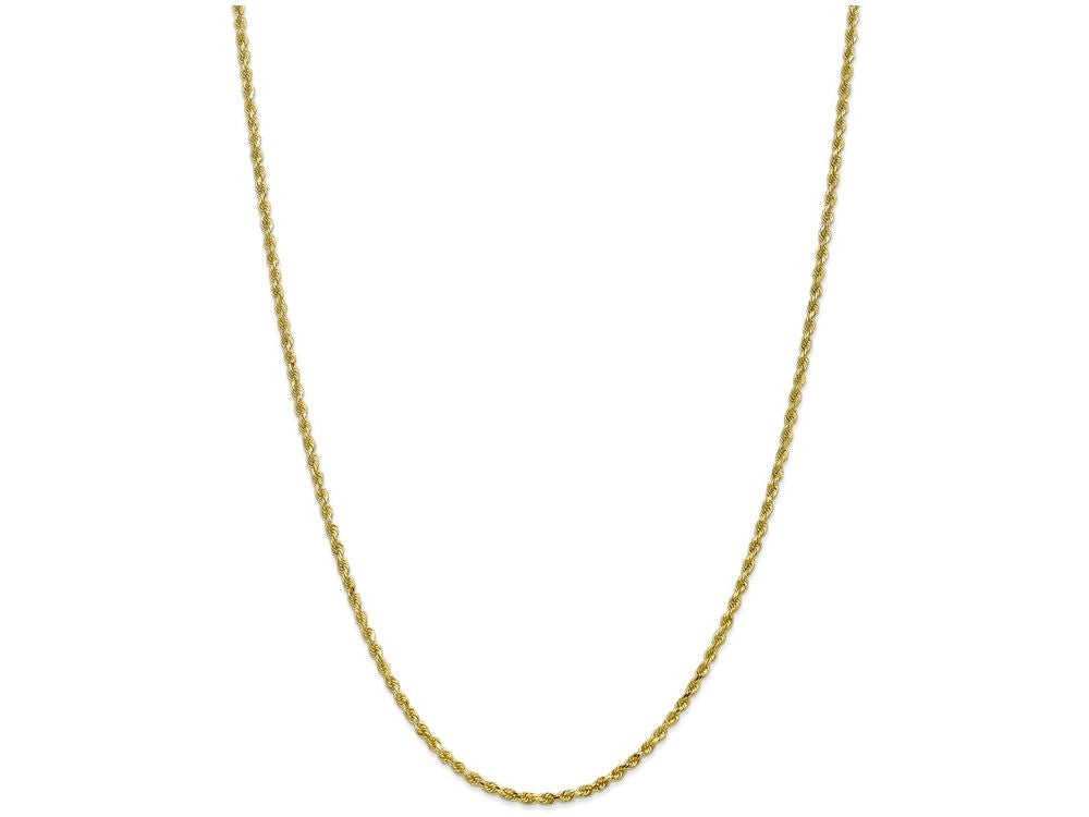 FJC Finejewelers 9 Inch 10k 2.5mm Handmade bright-cut Rope Chain Ankle Bracelet (Smaller Ankles)