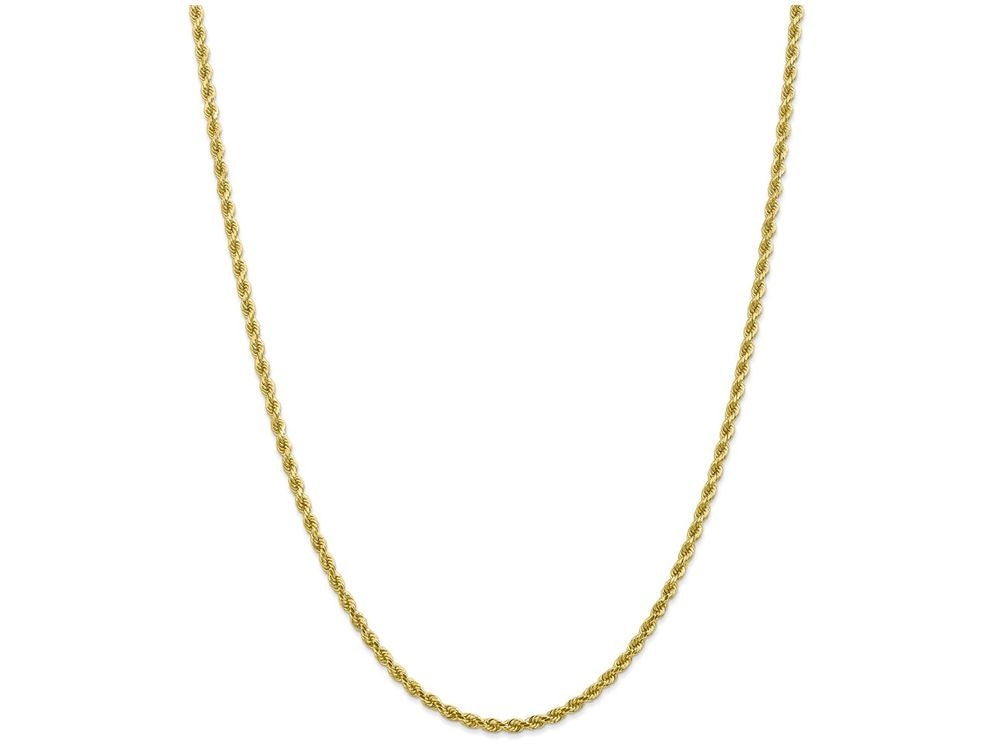 FJC Finejewelers 7 Inch 10k 2.75mm Handmade bright-cut Rope Chain Bracelet