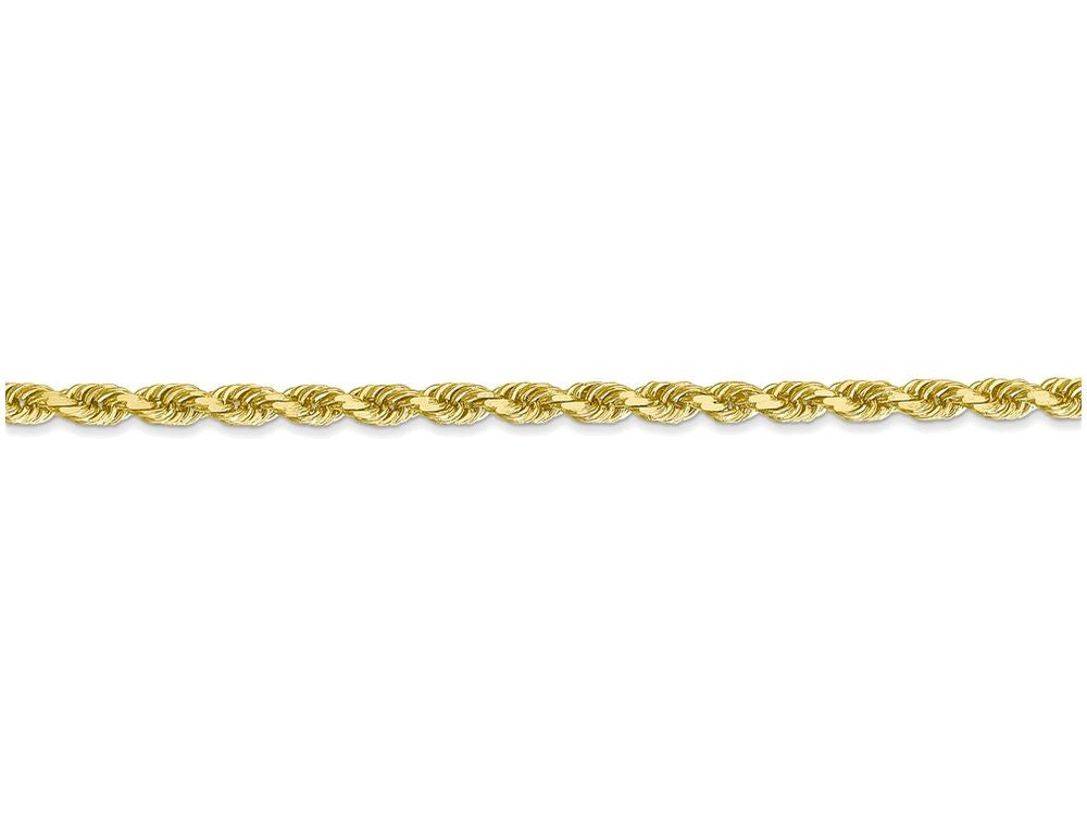 FJC Finejewelers 30 Inch 10k 3mm Handmade bright-cut Rope Chain Necklace