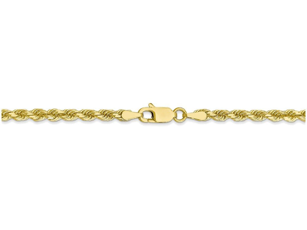 FJC Finejewelers 7 Inch 10k 3mm Handmade bright-cut Rope Chain Bracelet