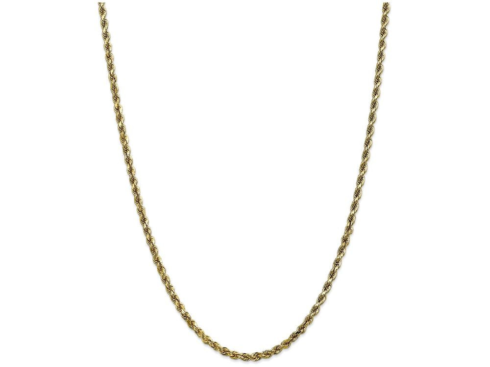 FJC Finejewelers 20 Inch 10k 3.5mm Handmade bright-cut Rope Chain Necklace
