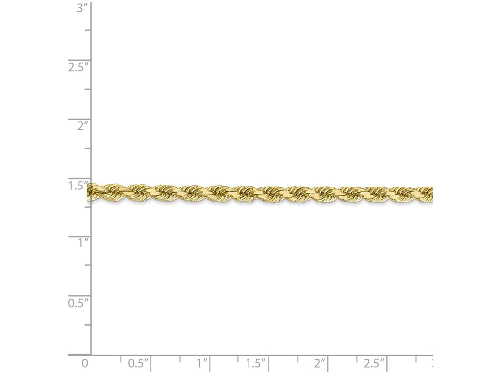 FJC Finejewelers 20 Inch 10k 4mm Handmade bright-cut Rope Chain Necklace