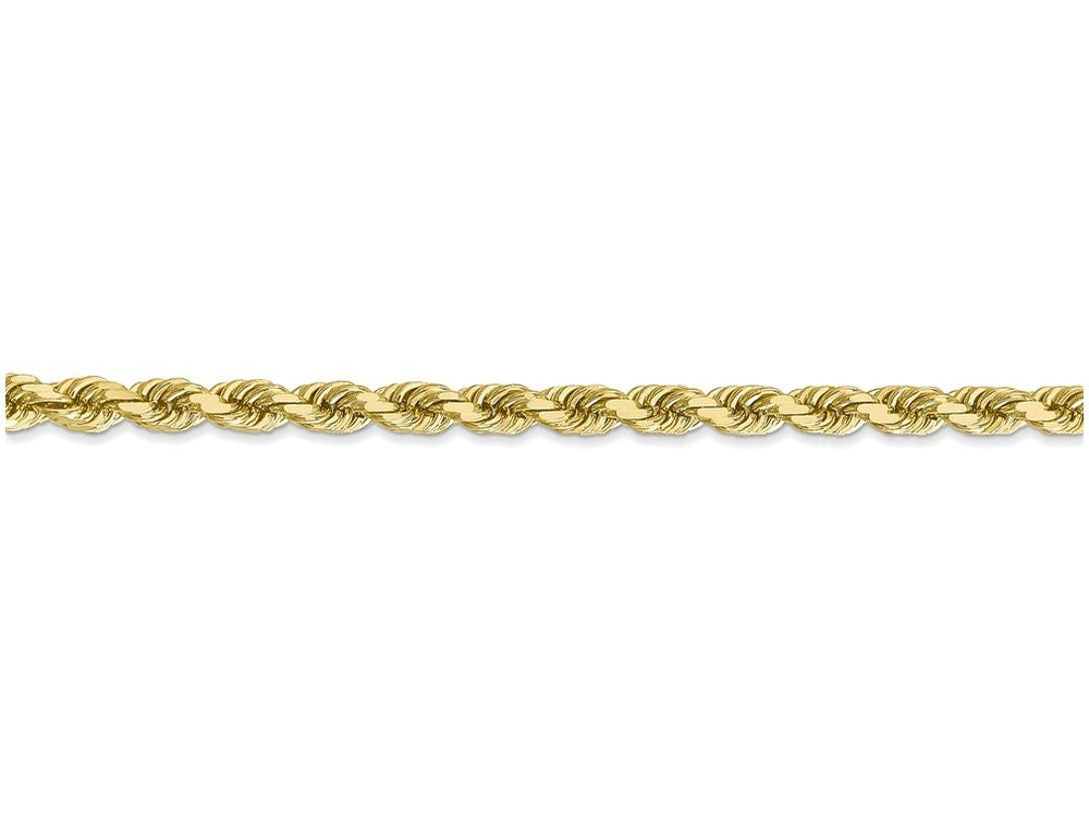 FJC Finejewelers 8 Inch 10k 4mm Handmade bright-cut Rope Chain Bracelet