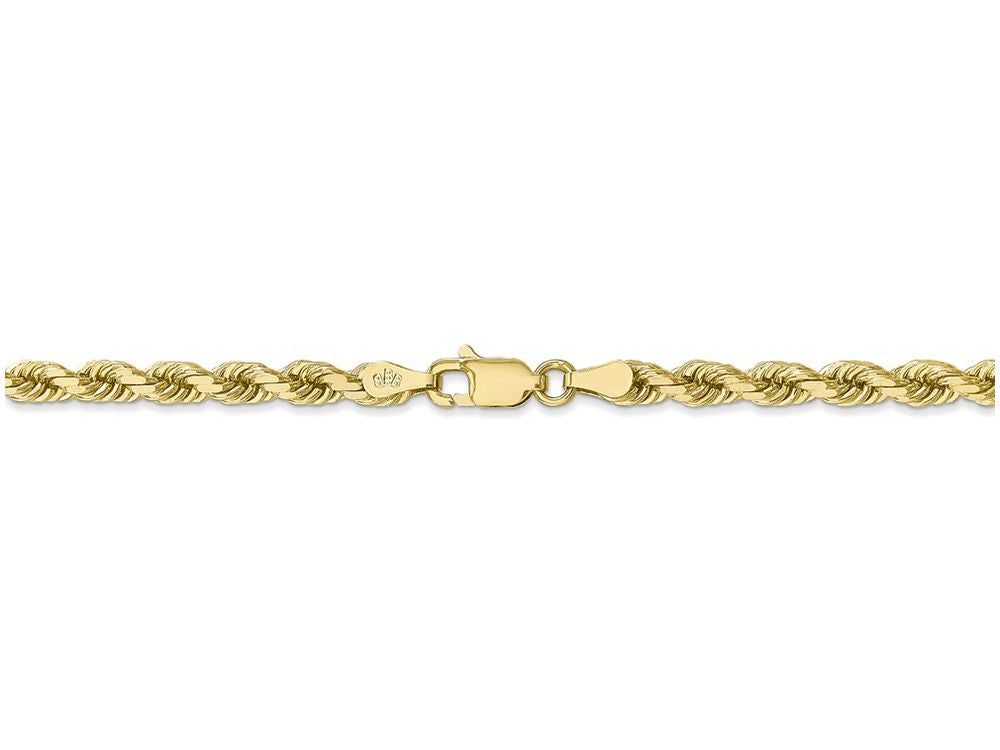 FJC Finejewelers 9 Inch 10k 4mm Handmade bright-cut Rope Chain Ankle Bracelet (Smaller Ankles)