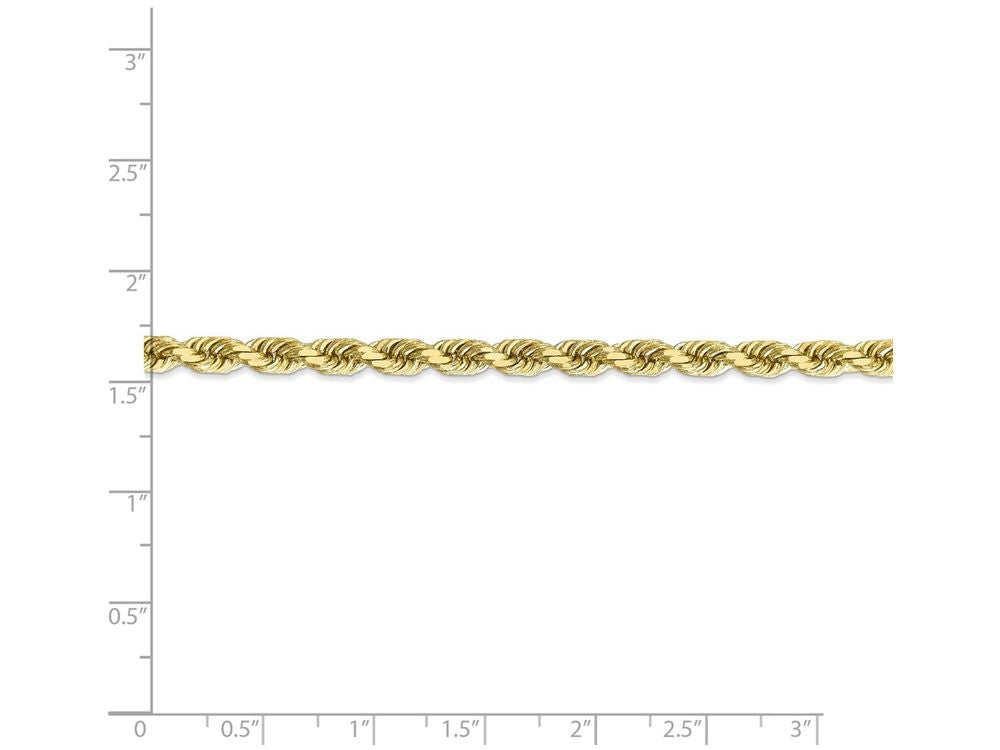 FJC Finejewelers 20 Inch 10k 5mm Handmade bright-cut Rope Chain Necklace