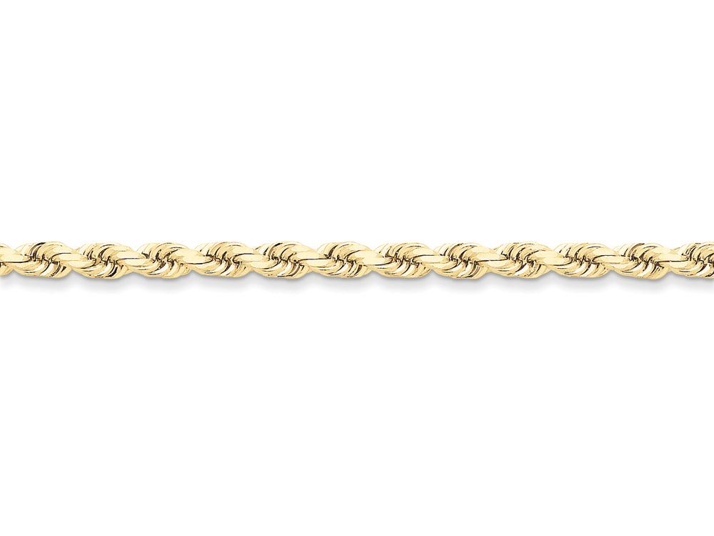 FJC Finejewelers 30 Inch 10k 5mm Handmade bright-cut Rope Chain Necklace