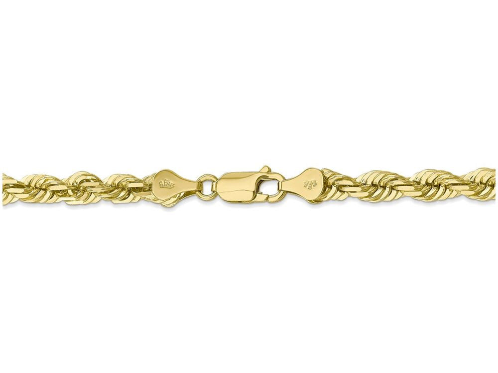 FJC Finejewelers 9 Inch 10k 6mm Handmade bright-cut Rope Chain Ankle Bracelet (Smaller Ankles)